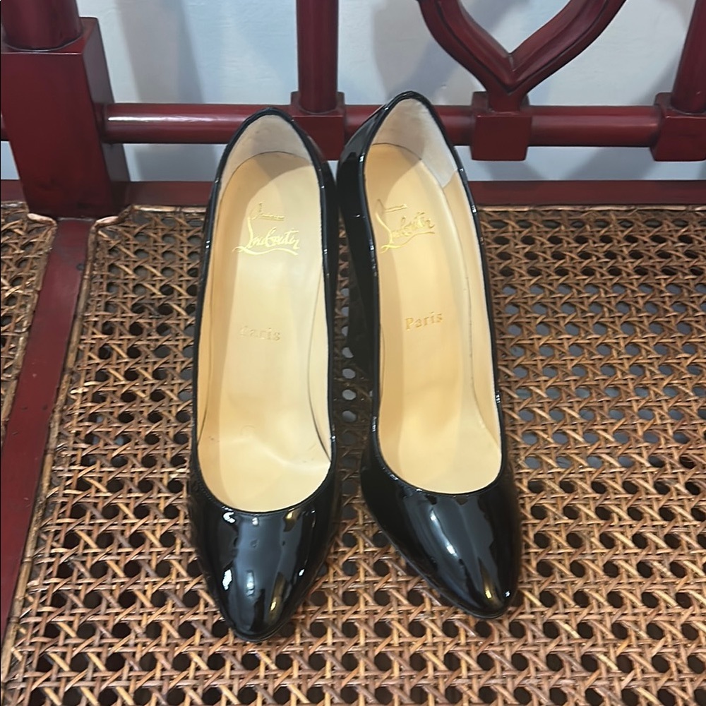 Christian Louboutin Black Patent Leather Pumps